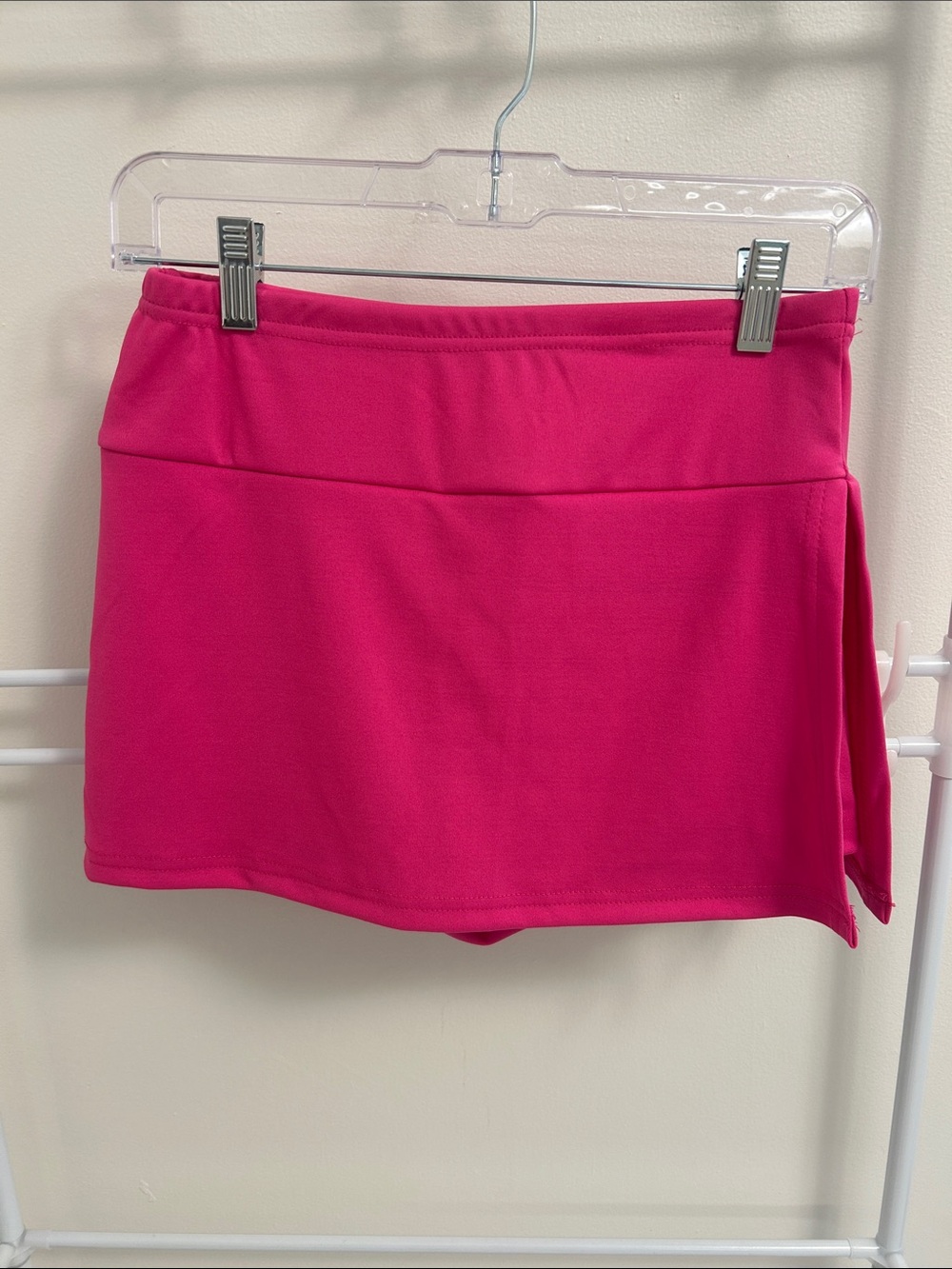 SHEIN Fuchsia A-Line Mini Skirt with Side Slit